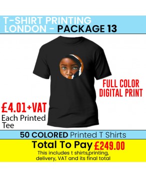 50 COLOURED T Shirt Printing with full colour digital print